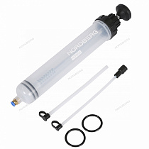 Шприц для заливки масла пластиковый с комплектом насадок, 500 мл