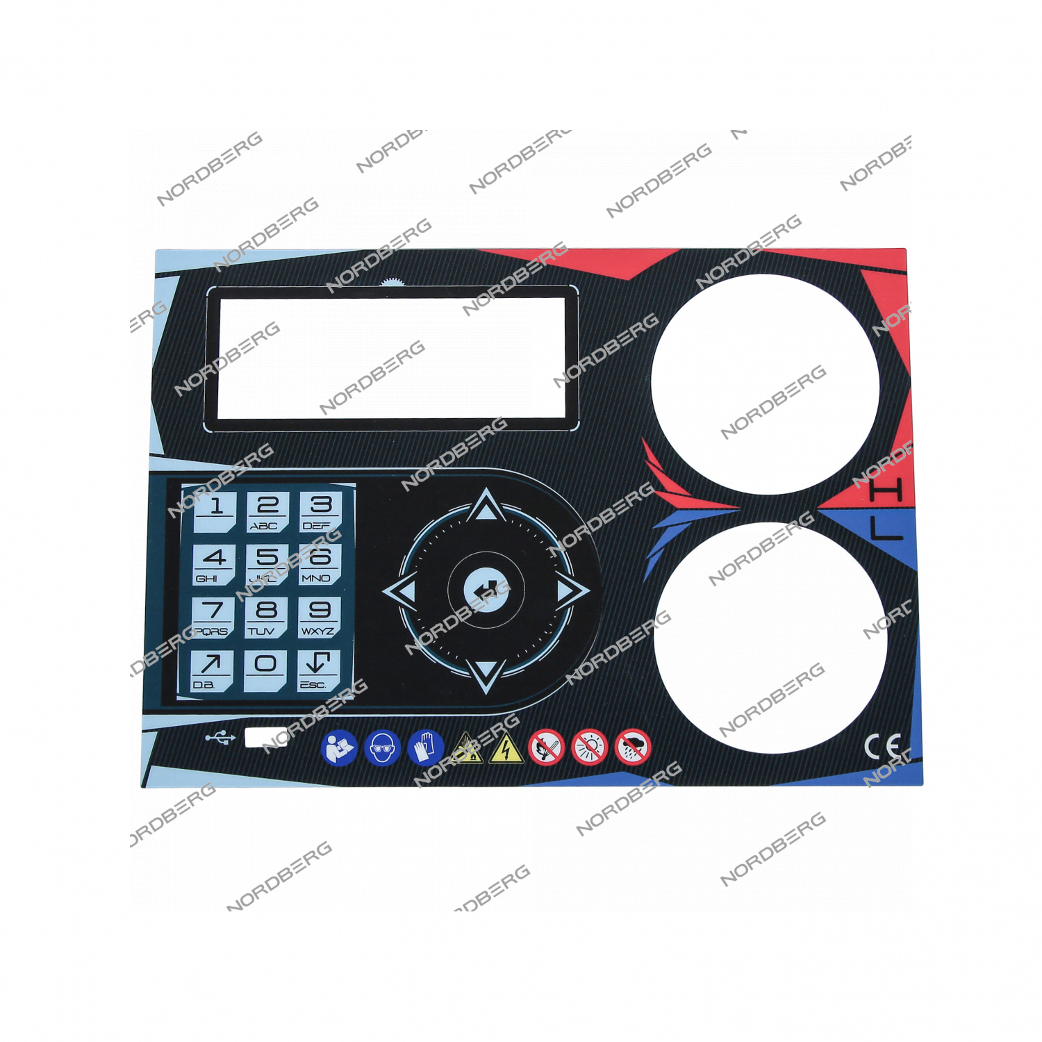 NORDBERG ЗАПЧАСТЬ ПАНЕЛЬ центральная (наклейка) для NF22L