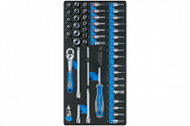 Набор торцевых головок 1/4"" с принадлежностями, ложемент, 50 предметов