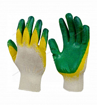 Перчатки х/б с двойным латексным покрытием ЛЮКС, р.8, 13 класс вязки