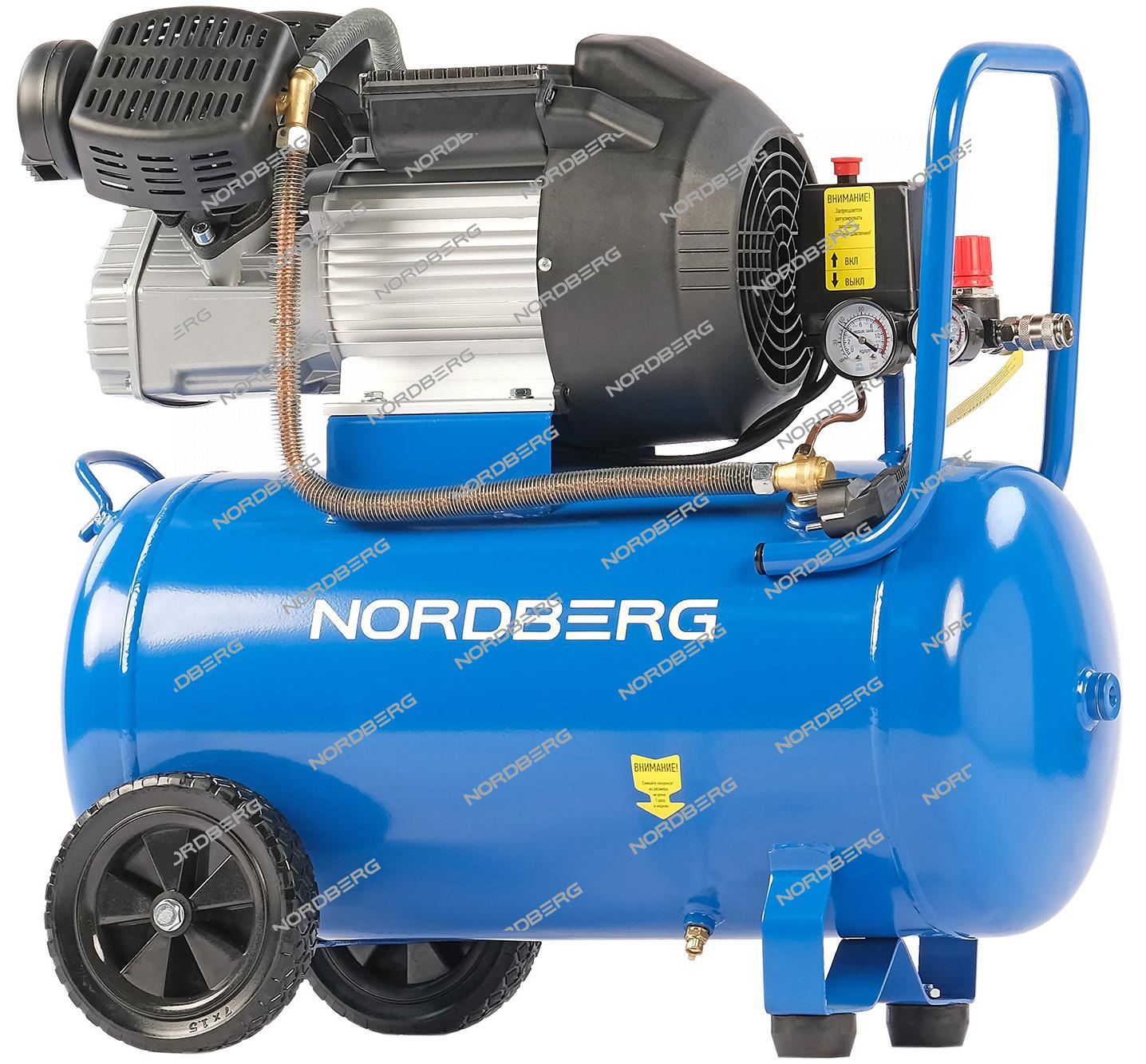 Компрессор поршневой V-образный 220В, ресив. 50л, 360л/мин NORDBERG NCE50/360V