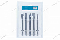 Набор насадок для пневмозубила с шестигранным хвостовиком, 5 шт.