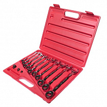 Набор ключей комбинированных трещоточных 8-19мм 13 предметов в кейсе