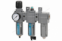 Фильтр воздушный с редуктором, 5 мкм + фильтр тонкой очистки, 0,01 мкм + осушитель 1/2"