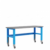 Стол металлический промышленный 2000 мм Place без ящиков, на колесах