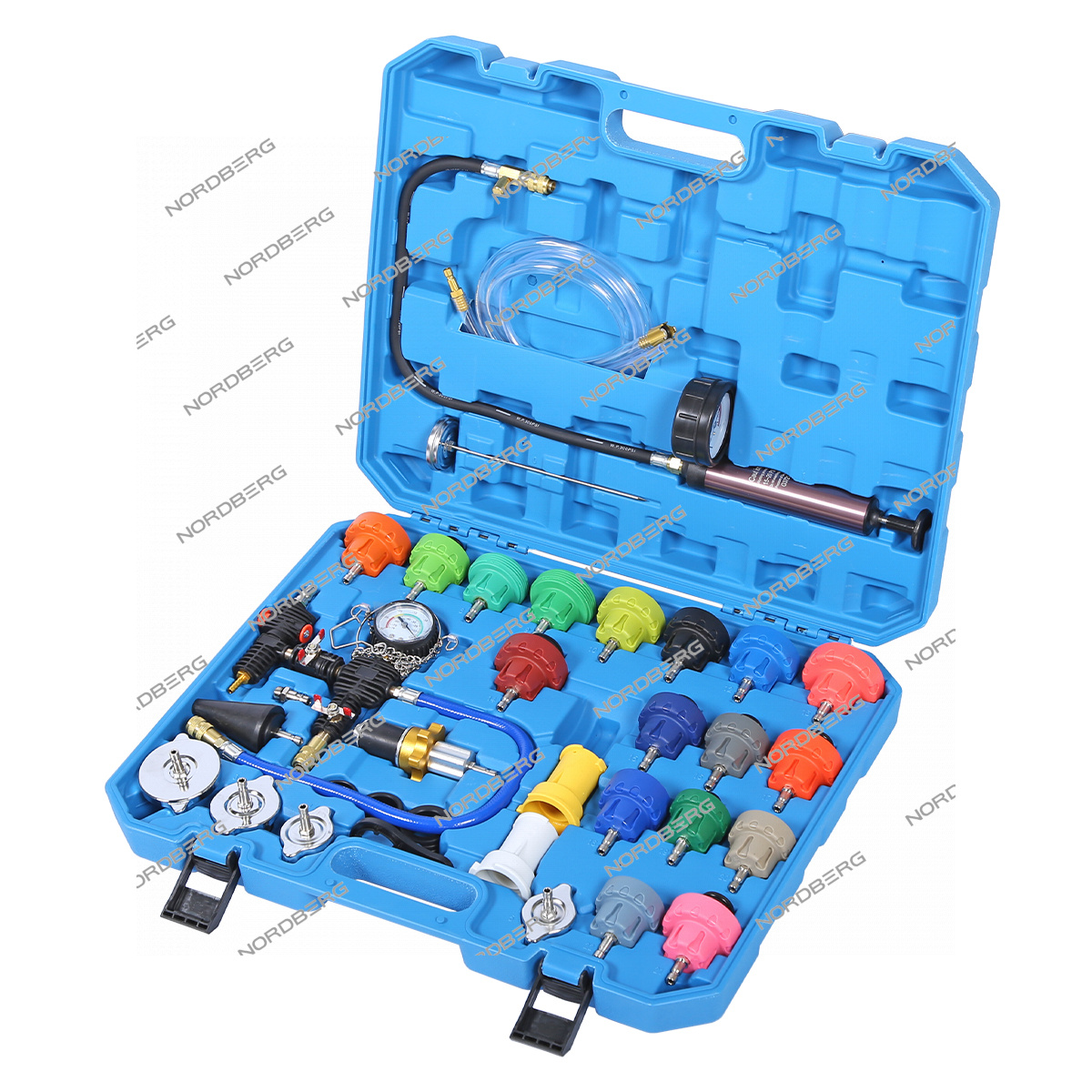 Набор для опрессовки и заправки системы охлаждения 34 предмета NORDBERG CM34K