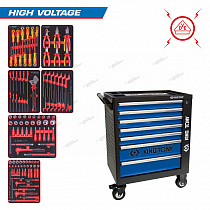Набор инструментов "HIGH VOLTAGE" в чёрной тележке, 117 предметов