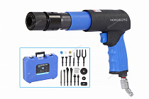 Пневмозубило 250 мм, с комплектом насадок и быстросъемным держателем в кейсе, 20 предметов