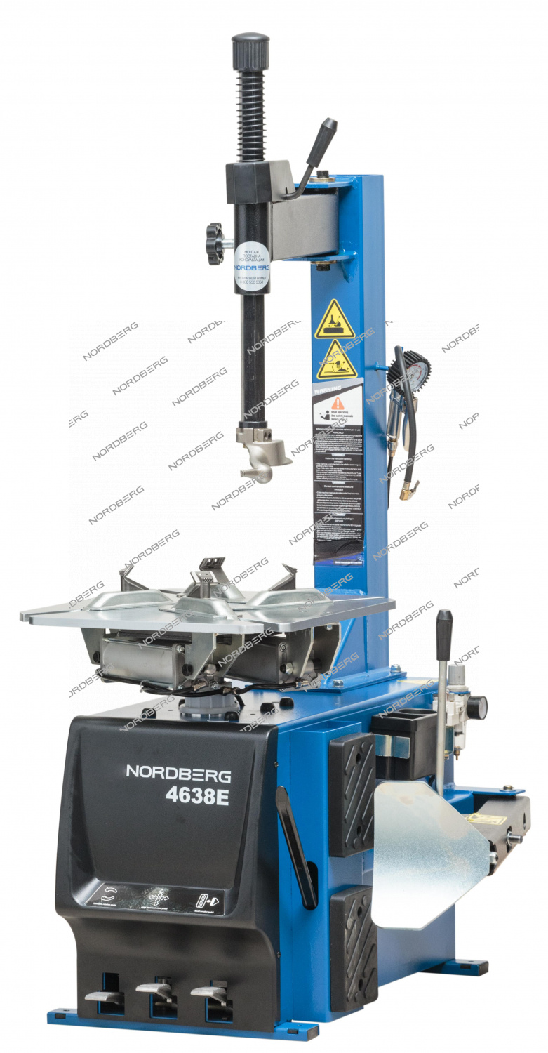 Станок шиномонтажный 220V п/автомат, односкоростн, зажимы 12-24" NORDBERG 4638E