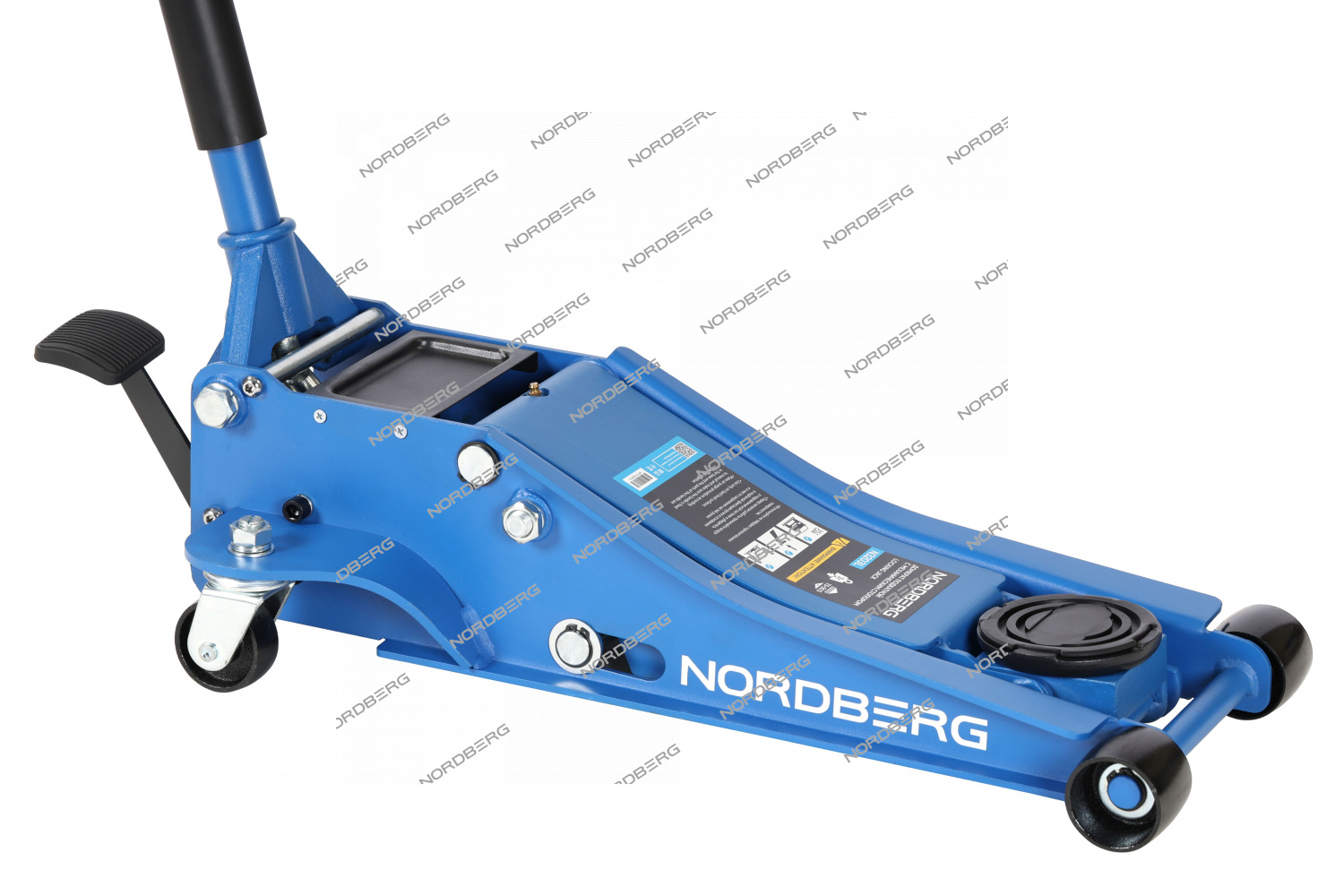 Домкрат подкатной 4 т, низкий подхват, педаль NORDBER Домкрат подкатной 3т с механическим стопором NORDBERG N3203LG N32039