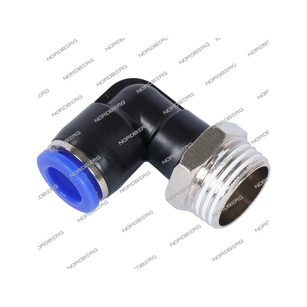 Фитинг угловой трубка 10 мм резьба 1/2" NORDBERG QPLN10-04