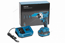 Гайковерт аккумуляторный, 1/2", 20 В, 300 Нм, аккумулятор 4 A и зарядное устройство, в чехле