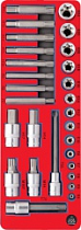 Набор торцевых насадок и головок TORX, ложемент, 28 предметов 
