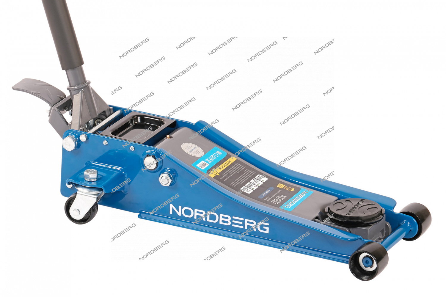 Домкрат подкатной 3 т, супернизкий подхват, педаль NORDBERG N32032