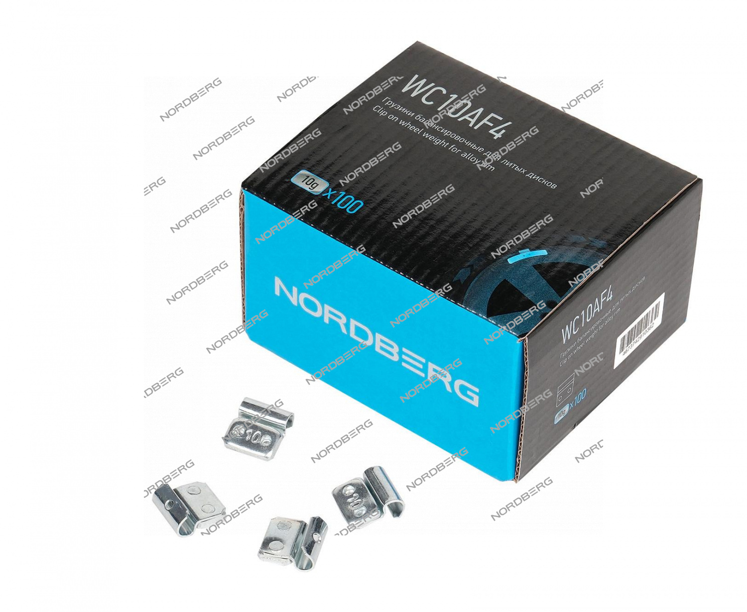 Грузики балансировочные для литых дисков Fe 10 г, 100 шт. NORDBERG WC10AF4