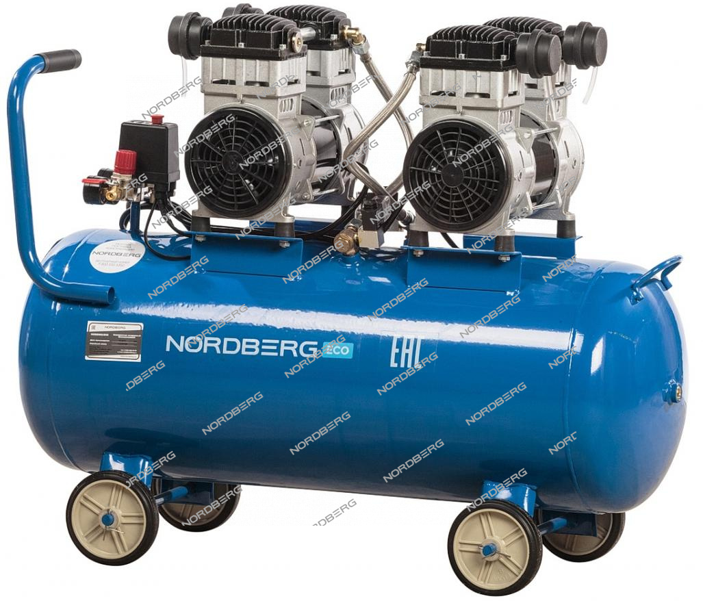 Компрессор поршневой безмасляный, объем 100 л NORDBERG ECO NCEO100/400