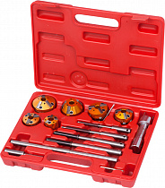 Набор фрез для правки сёдел клапанов, 28-65 мм, кейс, 14 предметов 