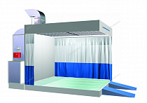 Пост подготовки к окраске с колоннами