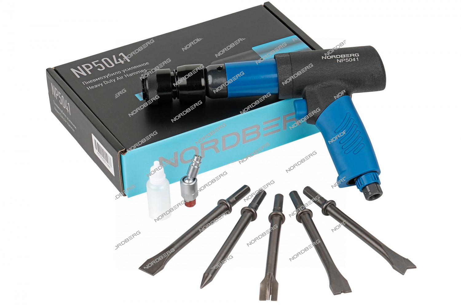 Пневмозубило усиленное 234 мм с быстросъемным держателем NORDBERG NP5041