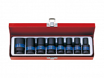 Набор ударных торцевых головок 1/2 шестигранные, тонкостенные, 8 предметов 