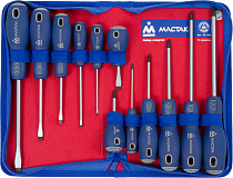 Набор отвёрток в футляре на молнии, 12 предметов 