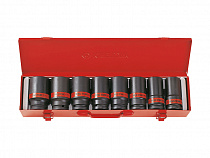 Набор ударных глубоких торцевых головок 3/4 шестигранные,  8 предметов 