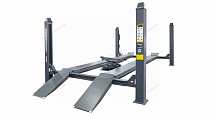 Подъемник четырехстоечный 5 т, c ручной траверсой 3 т N433, для сход-развала, механическое снятие