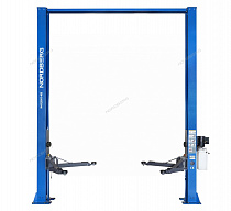 Подъемник двухстоечный 4 т, верхняя синхронизация, H=4 м, 220 В, синий