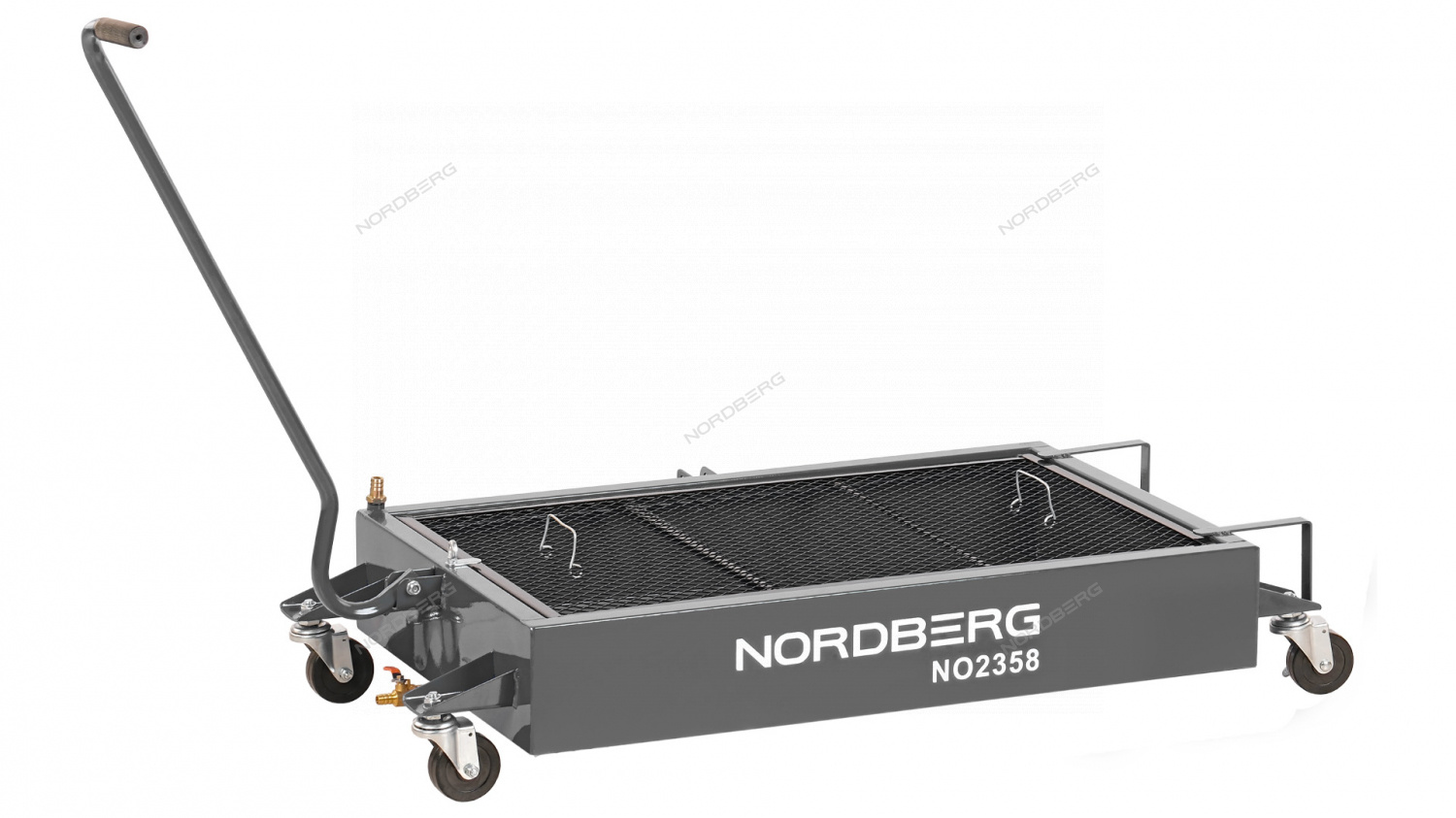 Емкость для сбора масла на колесах, 58 л, серая NORDBERG NO2358(G ...
