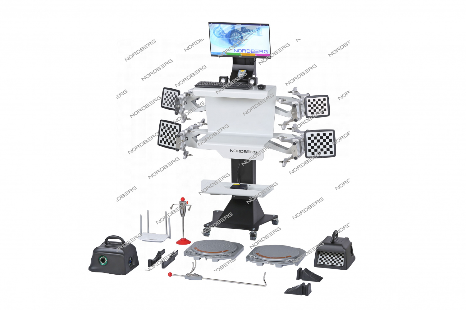 Стенд сход-развал 3D модель для ям и подъемников, серый NORDBERG C803 (7015)
