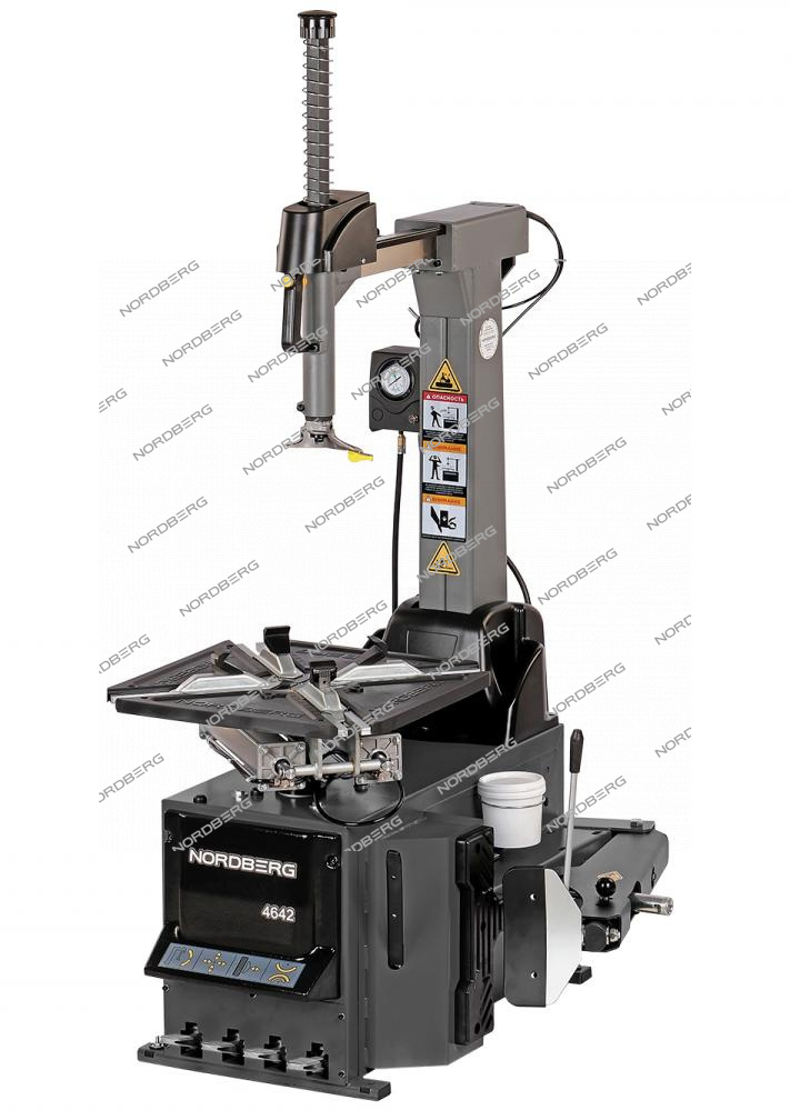 Станок шиномонтажный 380V автомат, 2х скор, стол с накладками, серый NORDBERG 4642(G) 16-30"
