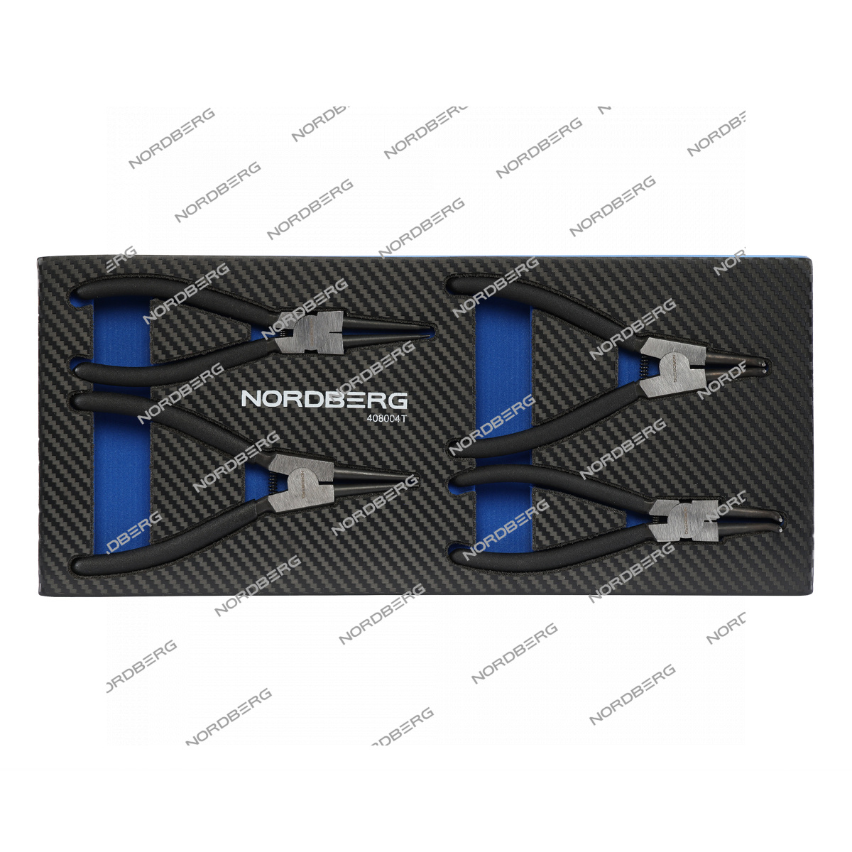 Набор съемников стопорных колец в ложементе, 4 предмета NORDBERG 408004T