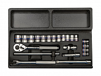 Набор торцевых головок 3/8 с принадлежностями, 23 предмета 