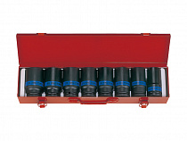 Набор ударных глубоких торцевых головок 3/4 шестигранные, 8 предметов 