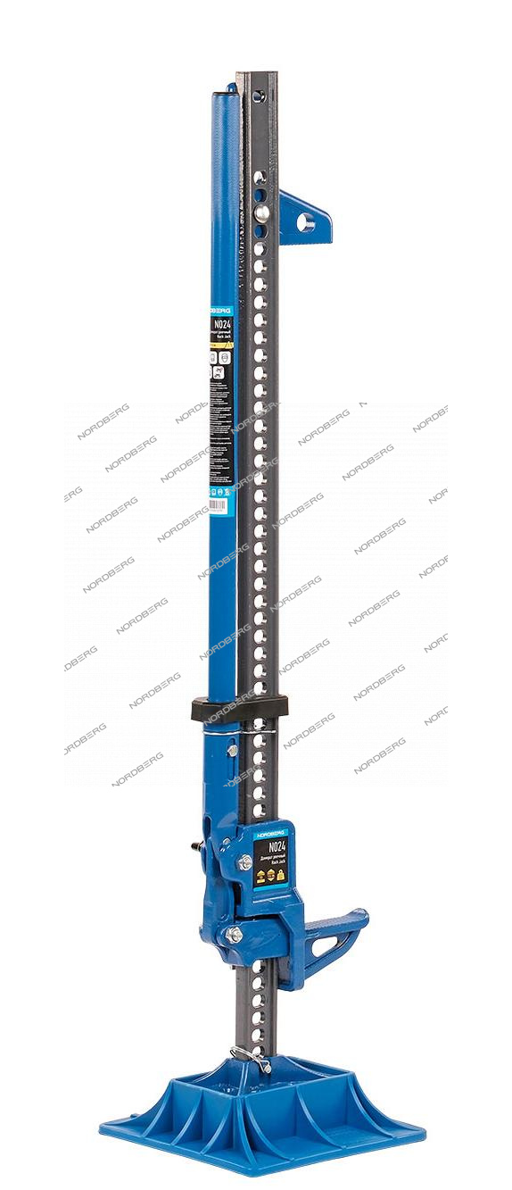 Реечный домкрат 3,5 т с держателем рукоятки и опорой в комплекте, 123 см NORDBERG N024