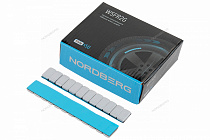 Грузики самоклеящиеся (12х5 г) Fe закругленные L=12 см, серые, 50 лент