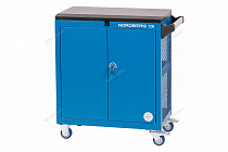 Тележка инструментальная, 3 полки с дверцами