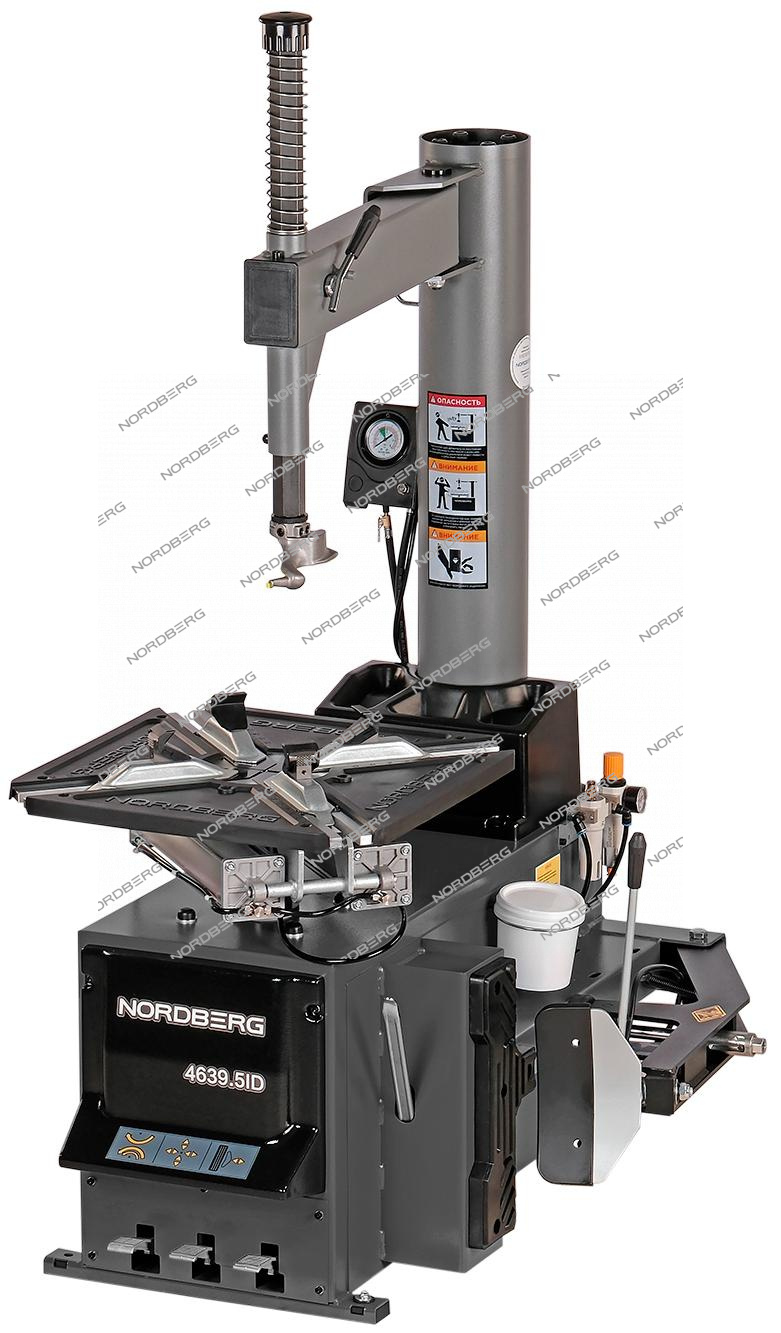 Станок шиномонтажный 380V п/автомат, 2х скор., стол с накладками, серый NORDBERG 4639,5ID(G) 380