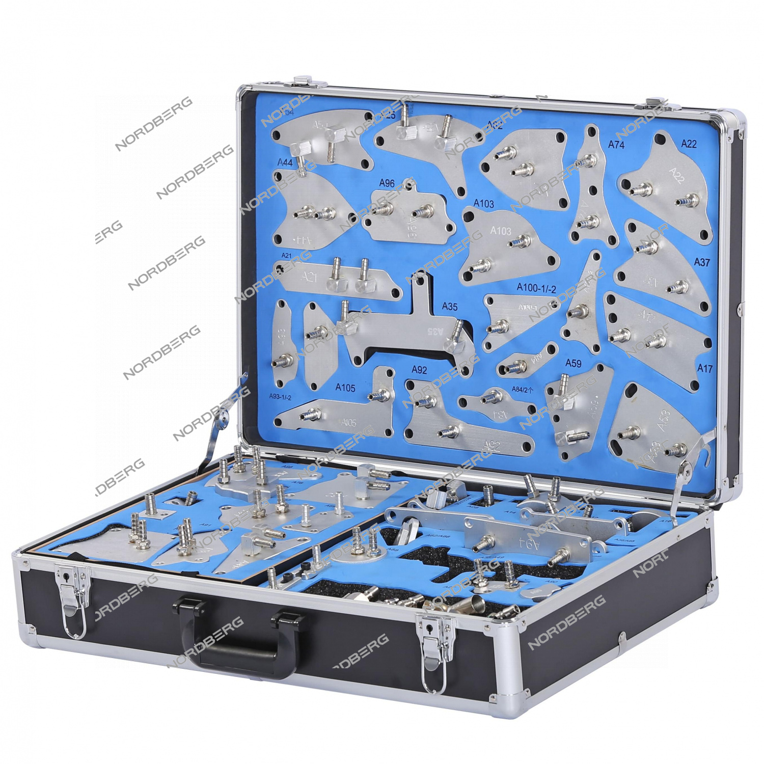 Комплект переходников в кейсе для замены масла в АКПП NORDBERG CM105K