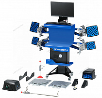 Стенд сход-развал 3D модель настенный, без колонны, с поворотным механизмом