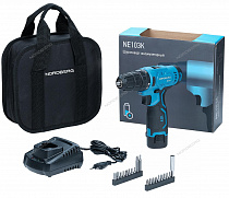 Шуруповерт аккумуляторный, макс. Ø сверла 10 мм, 12 В, 30 Нм, с 1 аккумулятором и зарядным устройством