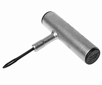 Шило для ремонта автомобильных шин с металлической ручкой и сменной насадкой, длина 53мм