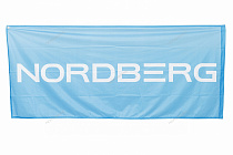 Флаг односторонний NORDBERG с флагштоком, 0,85х2 м