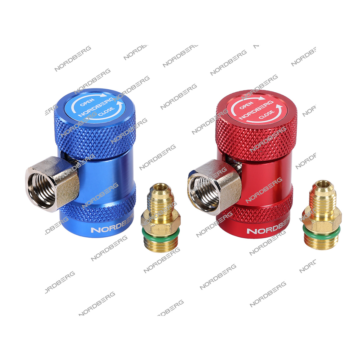 Комплект муфт быстросъемных R134a низкого и высокого давления NORDBERG NFA2K