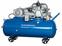 Компрессор трехпоршневой, ременной, чугунная головка, 380 В, ресивер 300 л, 1150 л/мин