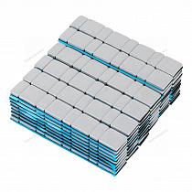 Грузики самоклеящиеся (4х5+4х10 г) Fe закругленные L=14 см, серые, 50 лент