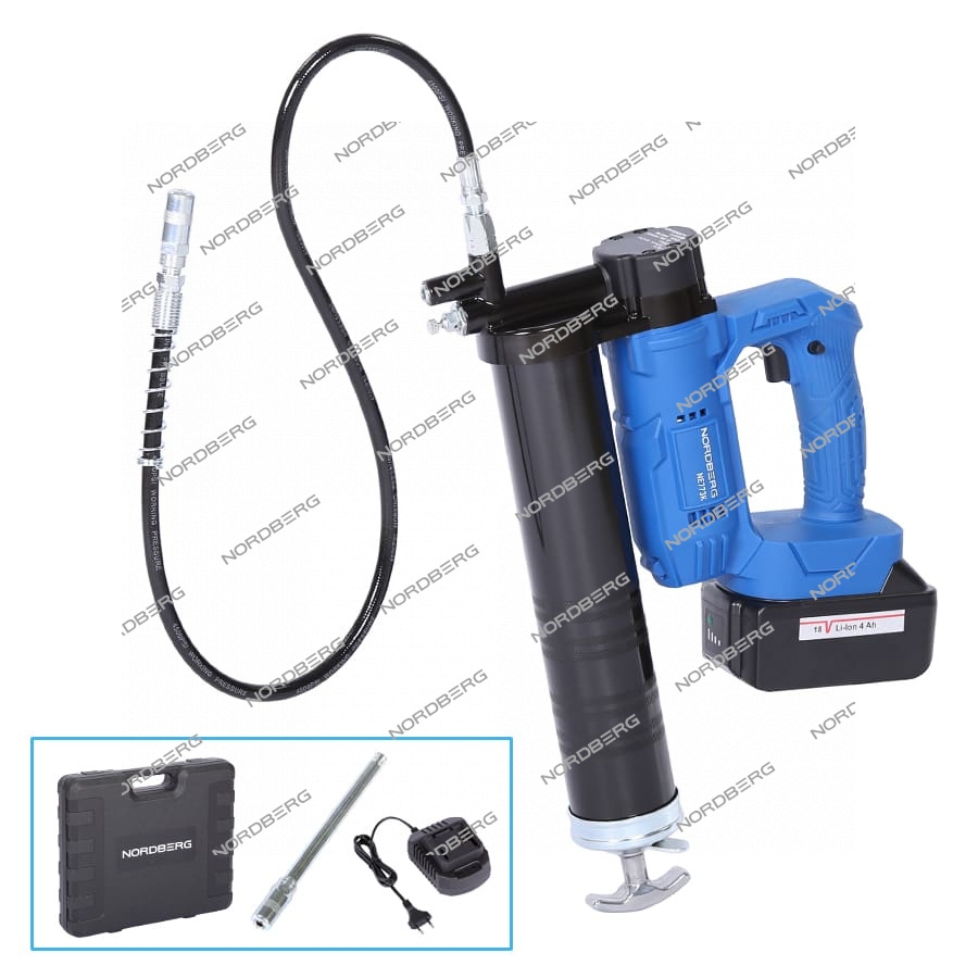 Шприц аккумуляторный для густой смазки, 420 мл NORDBERG NE773K