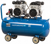 Компрессор безмасляный 220 В, ресивер 100 л, 400 л/мин