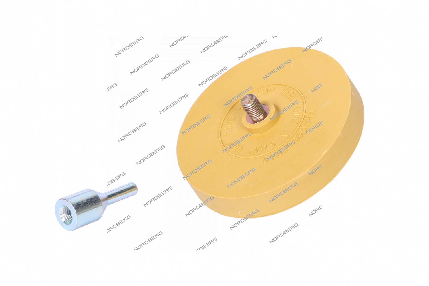 Диск зачистной резиновый 88 мм для удаления скотча и остатков клея с адаптером NORDBERG DR88