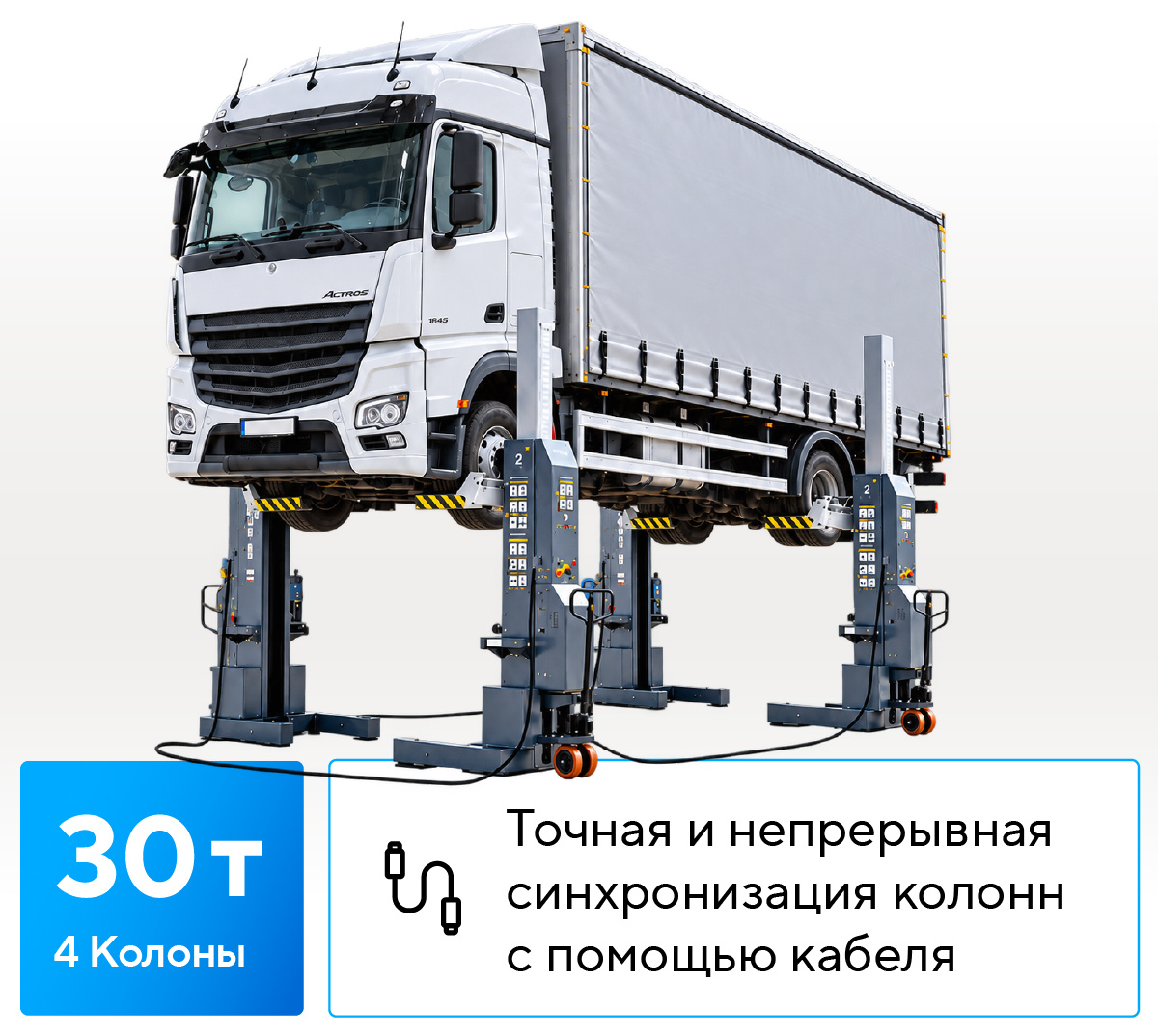 Подъемник подкатной, электрогидравлический (комплект 4 шт.) Артикул: N975-4-G-2